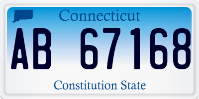 CT license plate AB67168