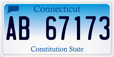 CT license plate AB67173