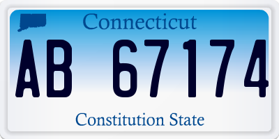 CT license plate AB67174