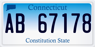CT license plate AB67178
