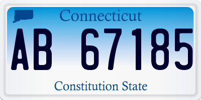 CT license plate AB67185