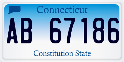 CT license plate AB67186