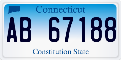 CT license plate AB67188