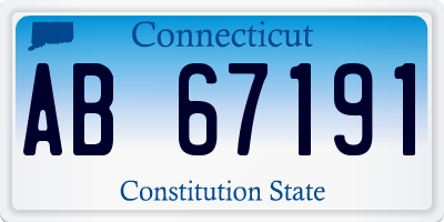CT license plate AB67191