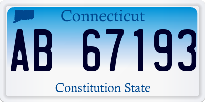 CT license plate AB67193