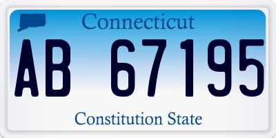 CT license plate AB67195