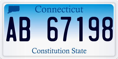 CT license plate AB67198