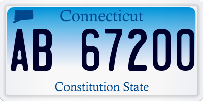 CT license plate AB67200