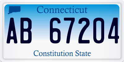 CT license plate AB67204