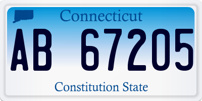 CT license plate AB67205