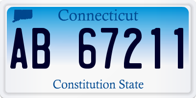 CT license plate AB67211