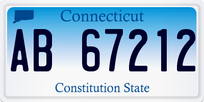 CT license plate AB67212