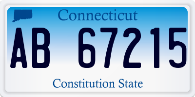 CT license plate AB67215