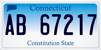 CT license plate AB67217