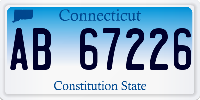 CT license plate AB67226