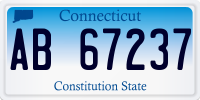 CT license plate AB67237