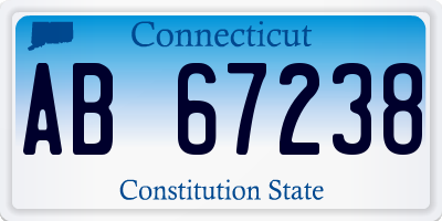 CT license plate AB67238
