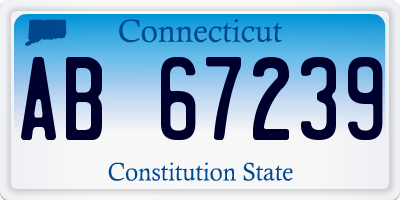 CT license plate AB67239