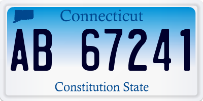 CT license plate AB67241