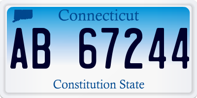 CT license plate AB67244