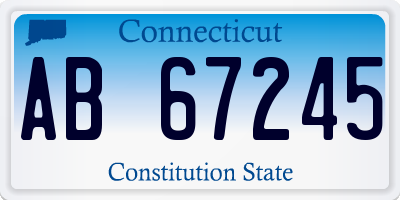 CT license plate AB67245