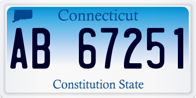 CT license plate AB67251