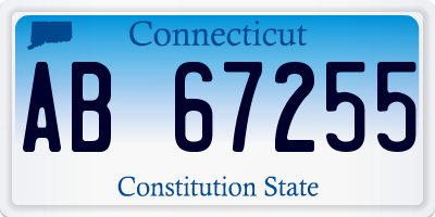 CT license plate AB67255