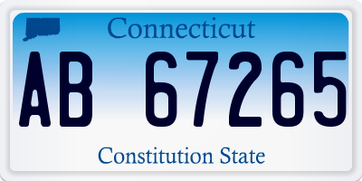 CT license plate AB67265