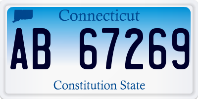 CT license plate AB67269