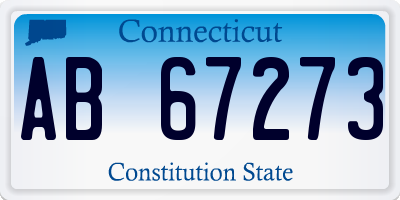 CT license plate AB67273