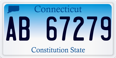 CT license plate AB67279