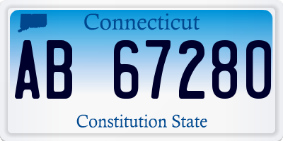 CT license plate AB67280