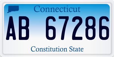 CT license plate AB67286