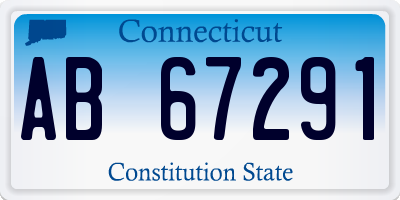 CT license plate AB67291