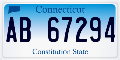 CT license plate AB67294