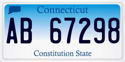 CT license plate AB67298