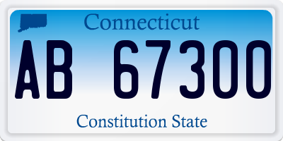 CT license plate AB67300