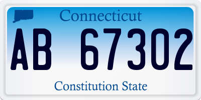 CT license plate AB67302