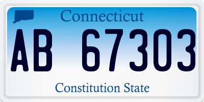 CT license plate AB67303