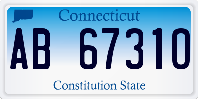 CT license plate AB67310