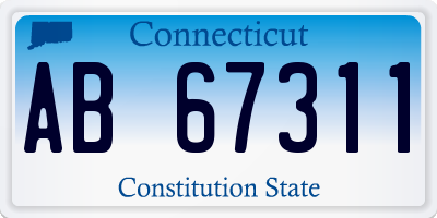 CT license plate AB67311