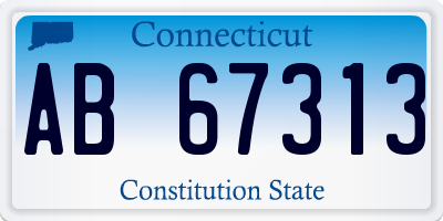 CT license plate AB67313