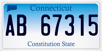 CT license plate AB67315