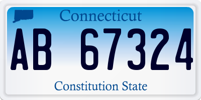 CT license plate AB67324