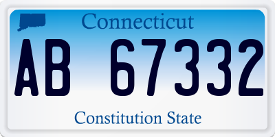 CT license plate AB67332