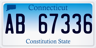 CT license plate AB67336