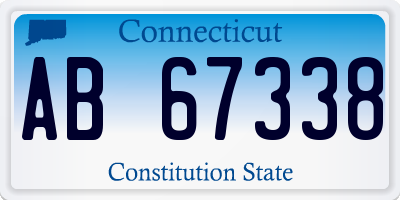 CT license plate AB67338