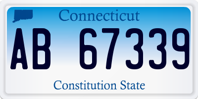 CT license plate AB67339