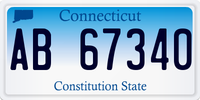 CT license plate AB67340