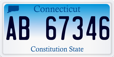 CT license plate AB67346